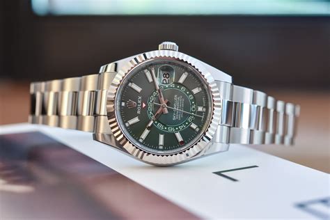 rolex green skydweller|rolex sky dweller 2023 price.